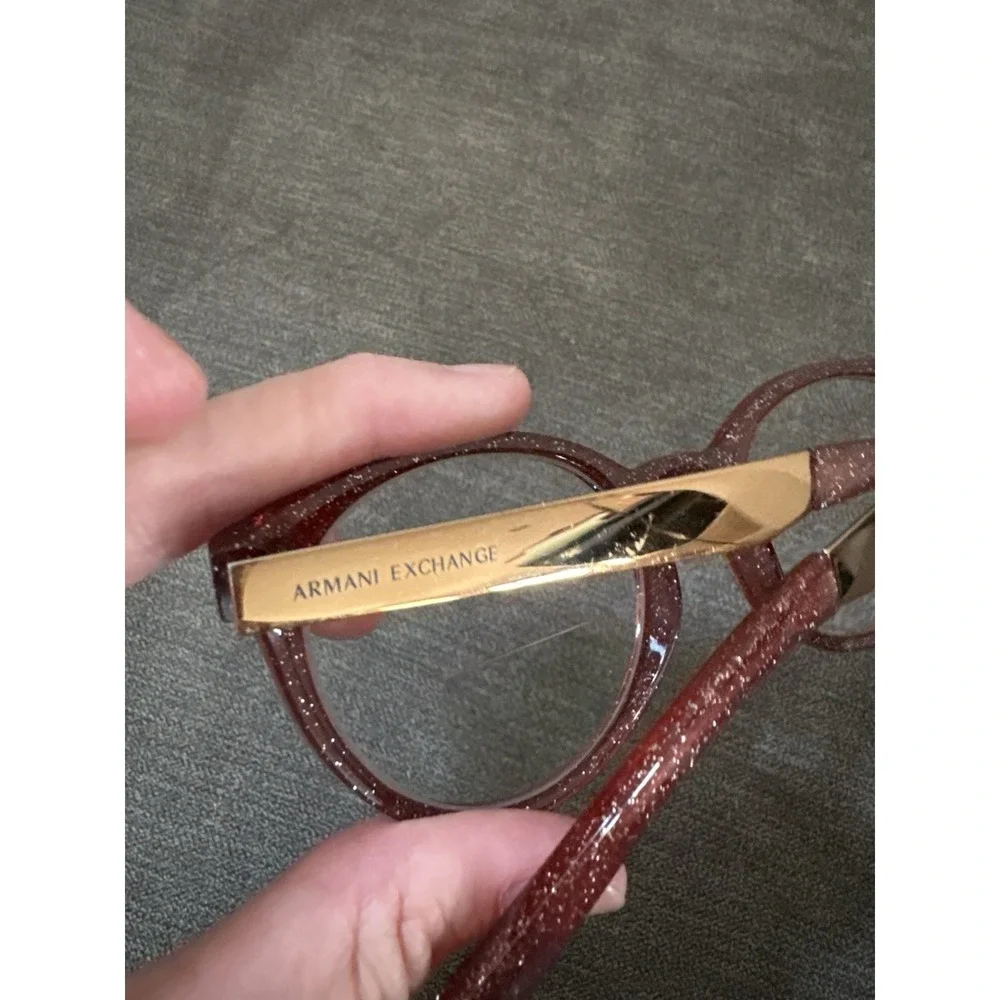 Armani Exchange AX3063 8287 Glitter Pink Oval Womens Eyeglasses‎ 52mm